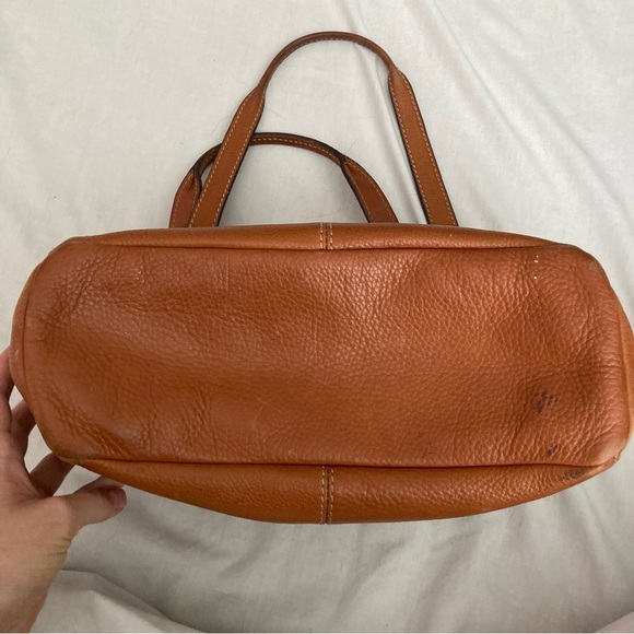 Vintage Y2K Fossil Leather Shoulder Bag Tan - Picture 7 of 12